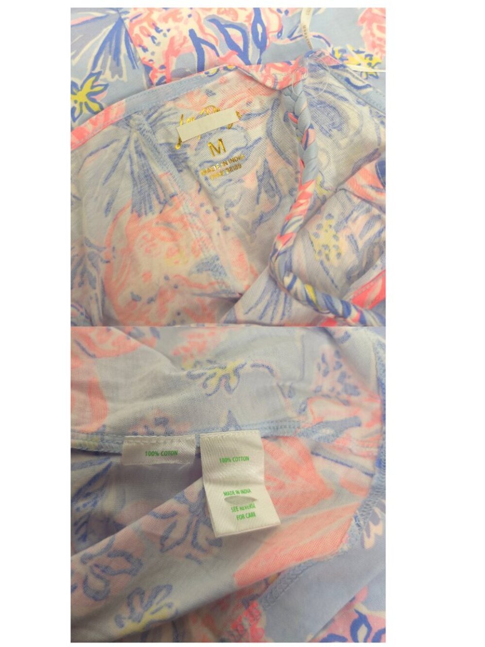 NWOT Lilly Pulitzer Kyleigh Dress Elephant Splash Floral Dress Size M - Picture 10 of 11